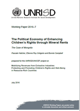 The Political Economy of Enhancing Children's Rights through Mineral Rents: The Case of Mongolia